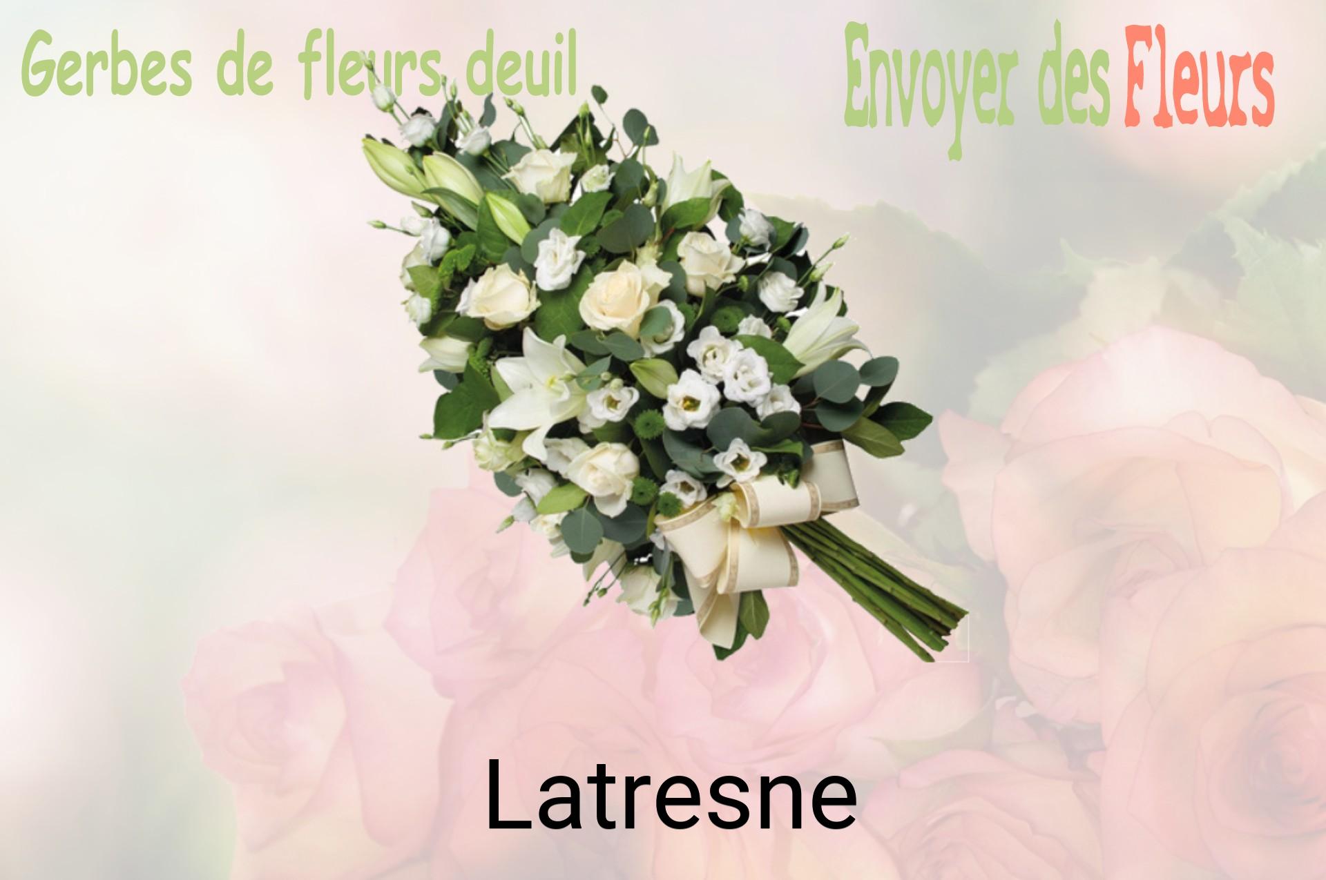 Gerbe de fleurs de deuil livrée à Latresne